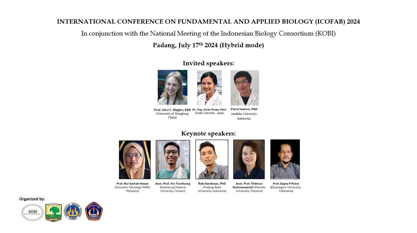 INTERNATIONAL CONFERENCE ON FUNDAMENTAL AND APPLIED BIOLOGY (ICOFAB) 2024