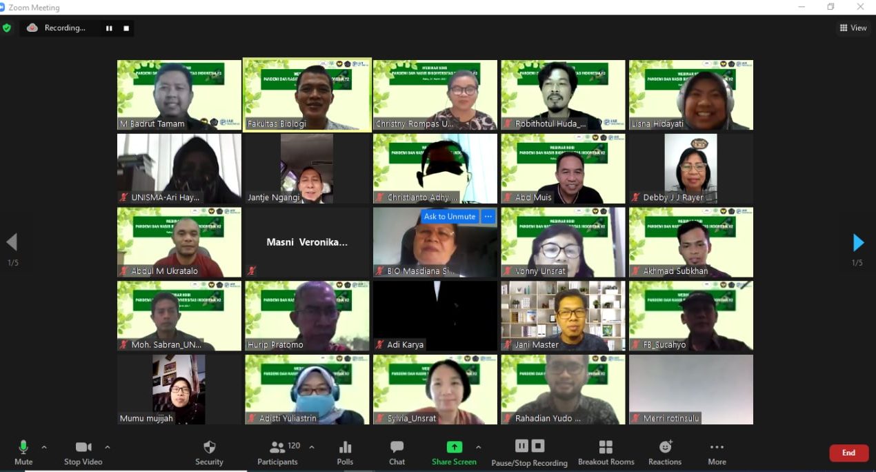 Webinar KOBI 6: Pandemi dan Nasib Biodiversitas Indonesia #2