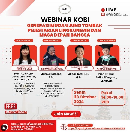 Sertifikat Webinar KOBI 2024: Pelestarian Lingkungan